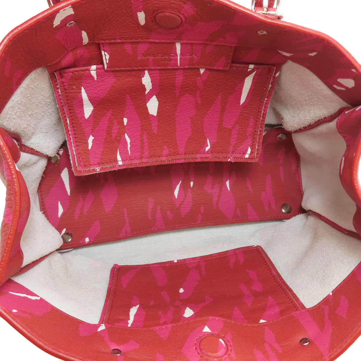 BALENCIAGA 410238 Paper 2WAY Handbag Calf Ladies [Used]