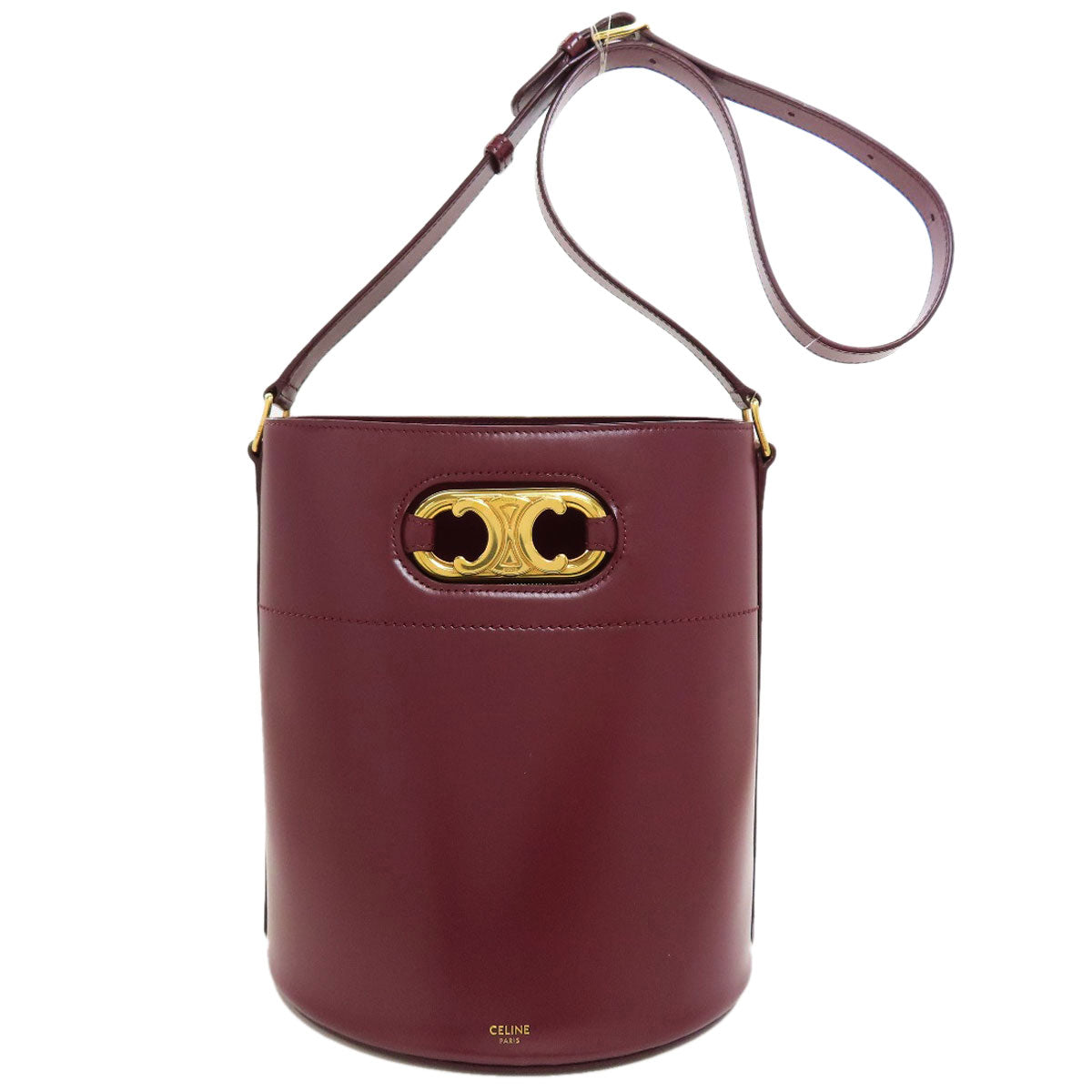CELINE Mayon Triomphe Shoulder Bag Calf Ladies [Used]