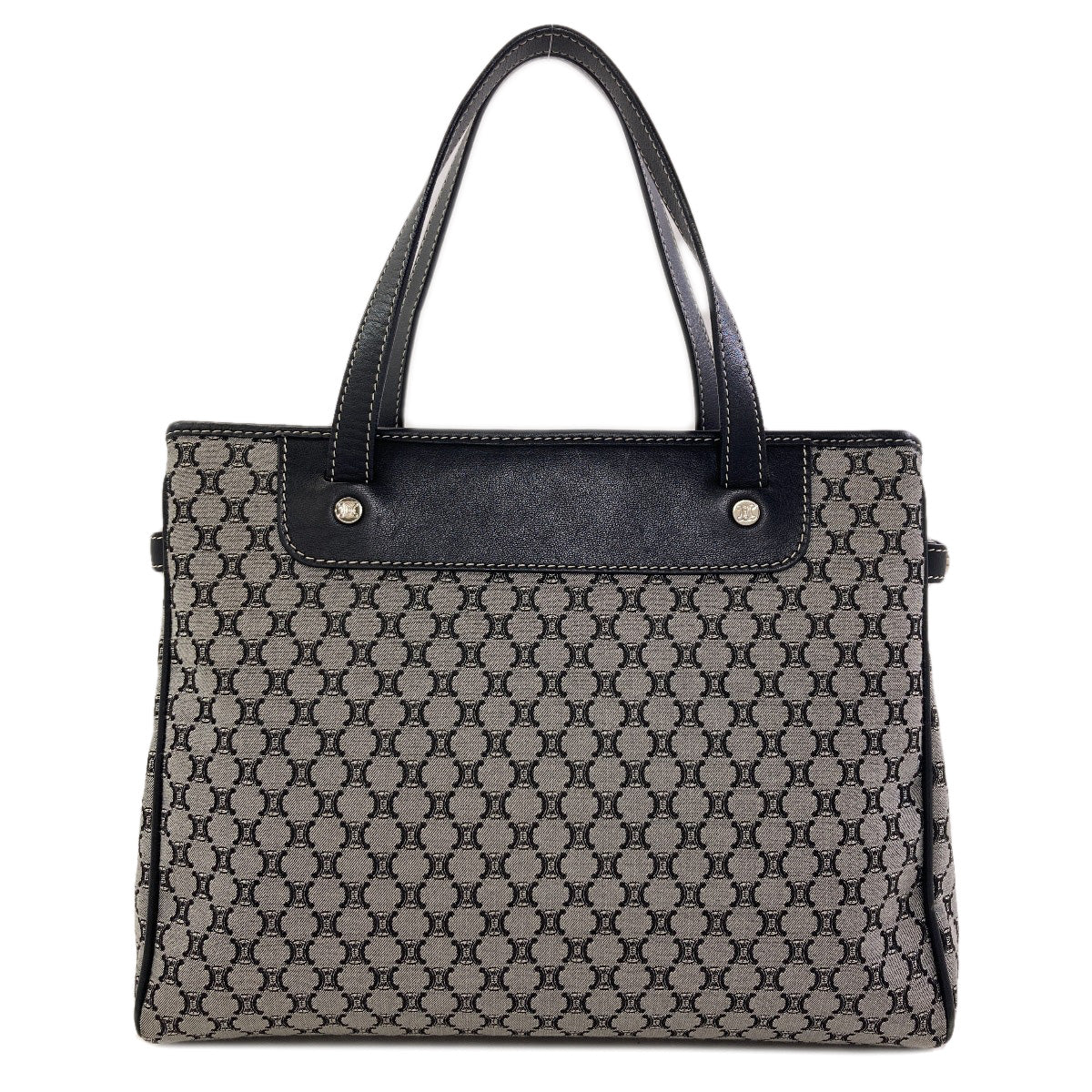 CELINE Macadam pattern Handbag Canvas LeatherLadies [Used]