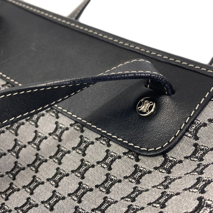 CELINE Macadam pattern Handbag Canvas LeatherLadies [Used]