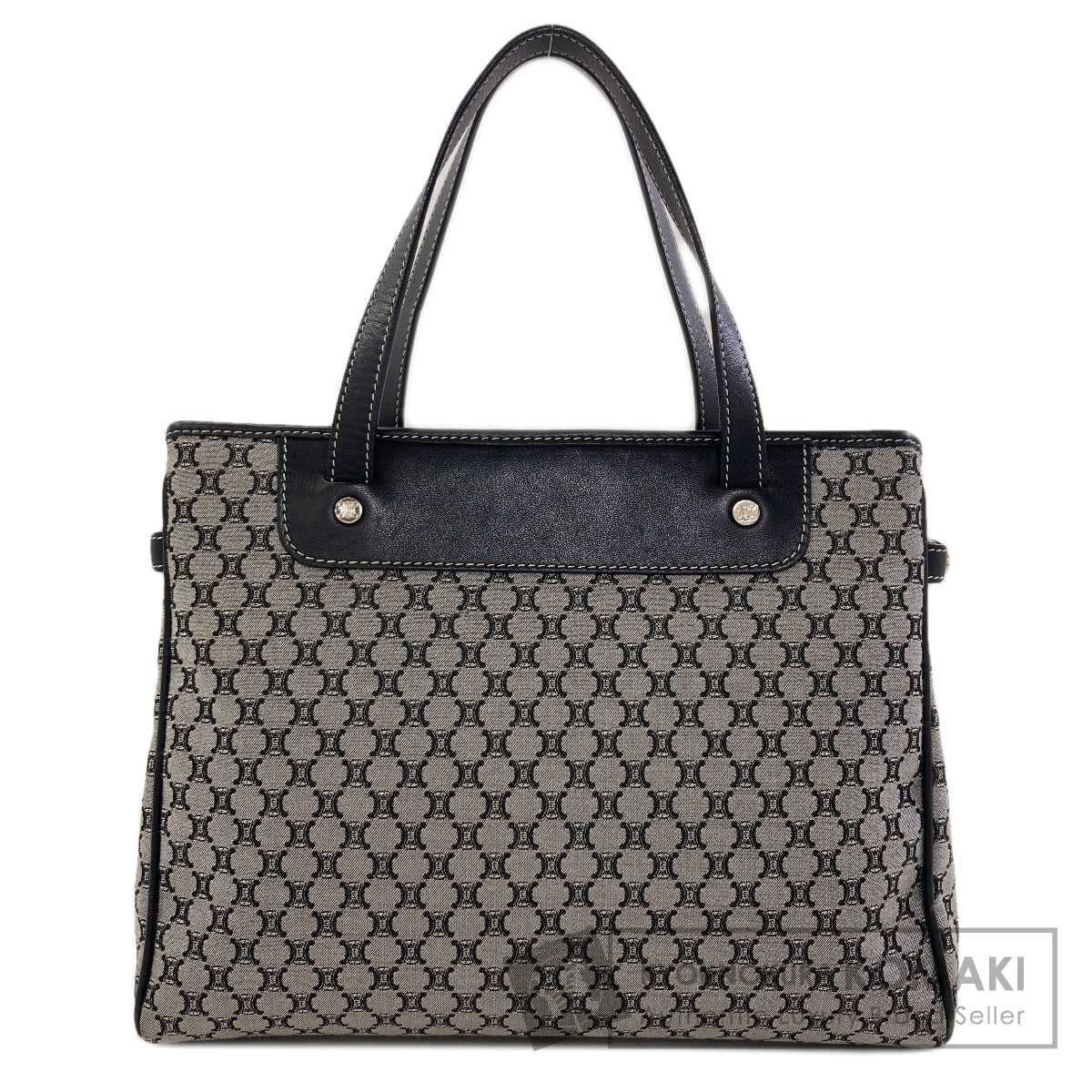 CELINE Macadam pattern Handbag Canvas LeatherLadies [Used]