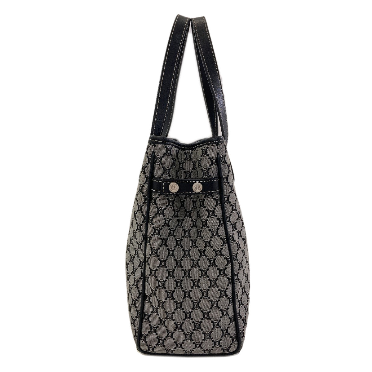 CELINE Macadam pattern Handbag Canvas LeatherLadies [Used]