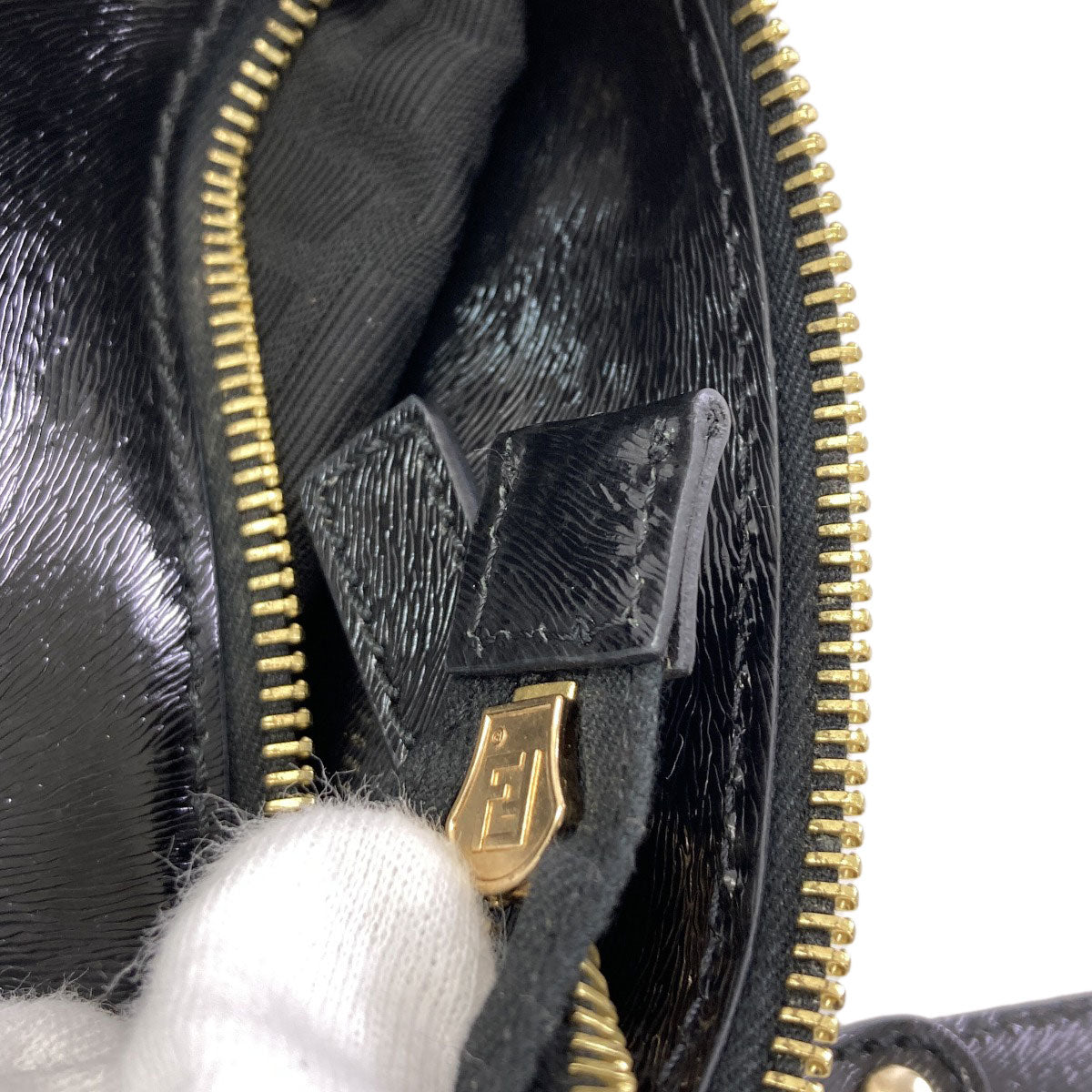 FENDI Zucca pattern Handbag Canvas LeatherLadies [Used]