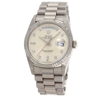 ROLEX Day Date 10P Diamond Watches 18239A K18 White Gold/K18 White Gold mens