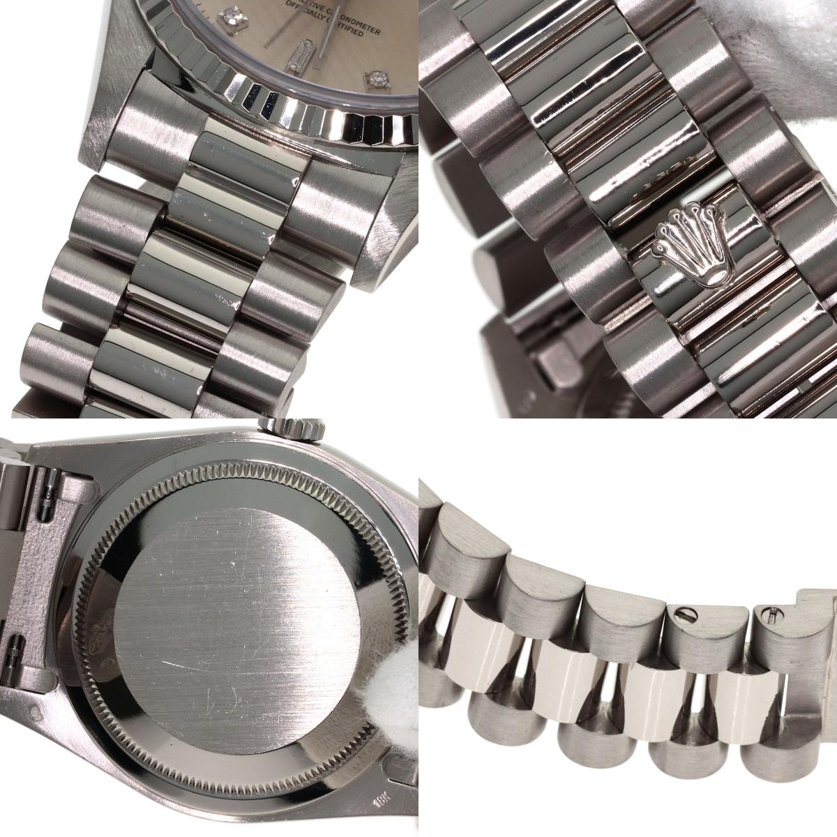 ROLEX Day Date 10P Diamond Watches 18239A K18 White Gold/K18 White Gold mens