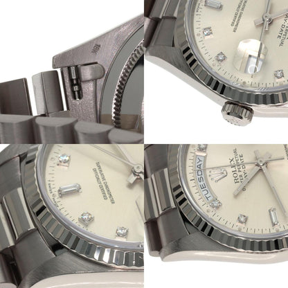 ROLEX Day Date 10P Diamond Watches 18239A K18 White Gold/K18 White Gold mens