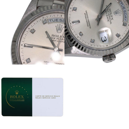 ROLEX Day Date 10P Diamond Watches 18239A K18 White Gold/K18 White Gold mens
