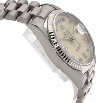 ROLEX Day Date 10P Diamond Watches 18239A K18 White Gold/K18 White Gold mens