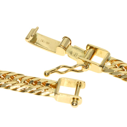Curb chain Kihei triple 12 sides Necklace K18 Yellow Gold 30.2g　mens