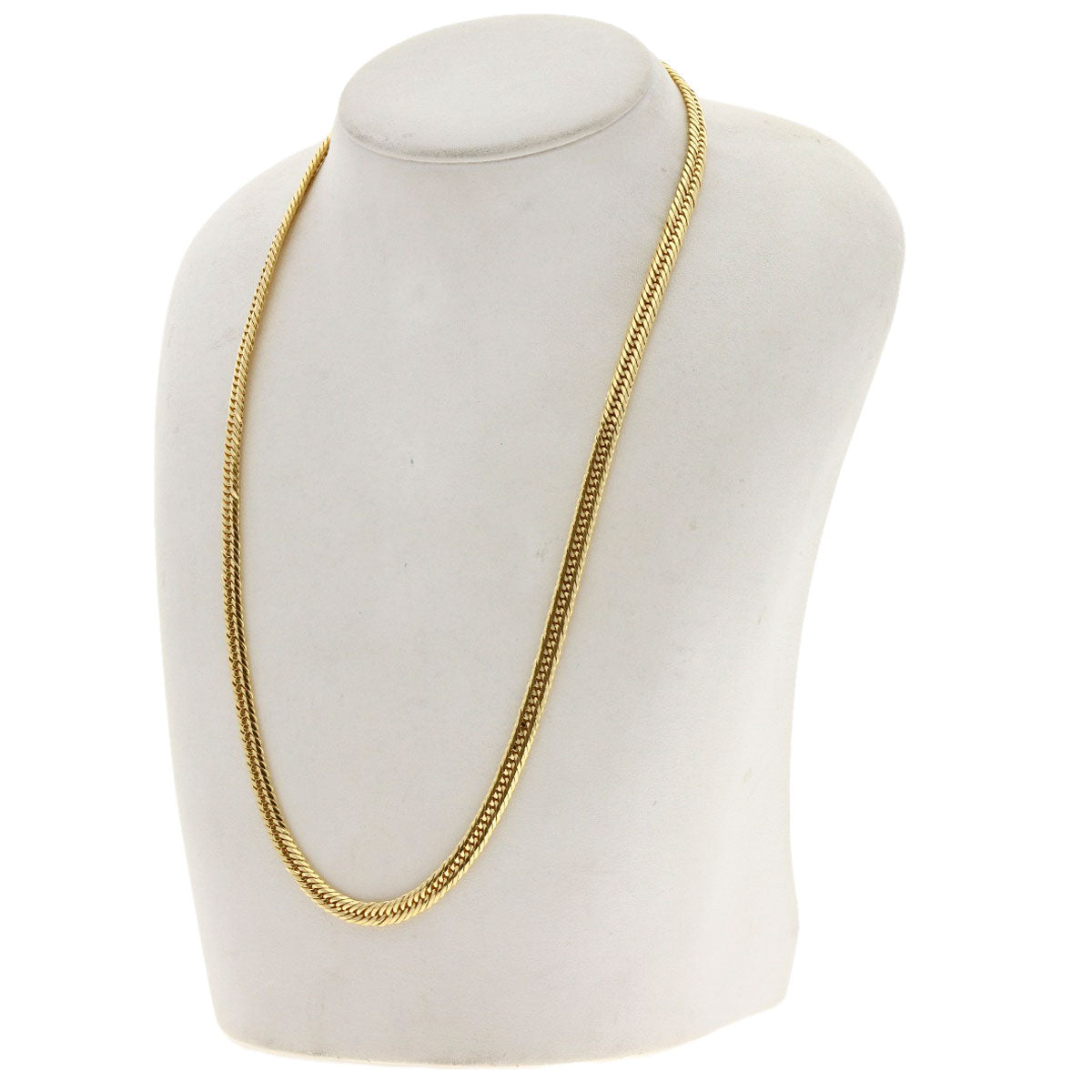 Curb chain Kihei triple 12 sides Necklace K18 Yellow Gold 30.2g　mens