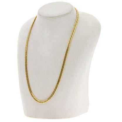 Curb chain Kihei triple 12 sides Necklace K18 Yellow Gold 30.2g　mens