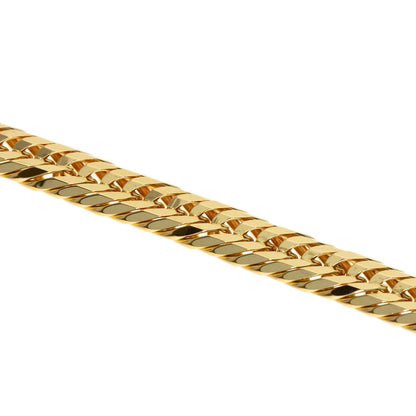 Curb chain Kihei triple 12 sides Necklace K18 Yellow Gold 30.2g　mens