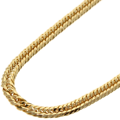 Curb chain Kihei triple 12 sides Necklace K18 Yellow Gold 30.4g　mens