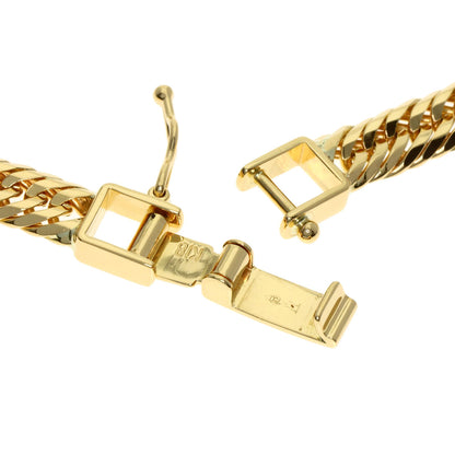 Curb chain Kihei triple 12 sides Necklace K18 Yellow Gold 30.4g　mens