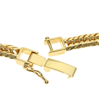 Curb chain Kihei triple 12 sides Necklace K18 Yellow Gold 30.4g　mens