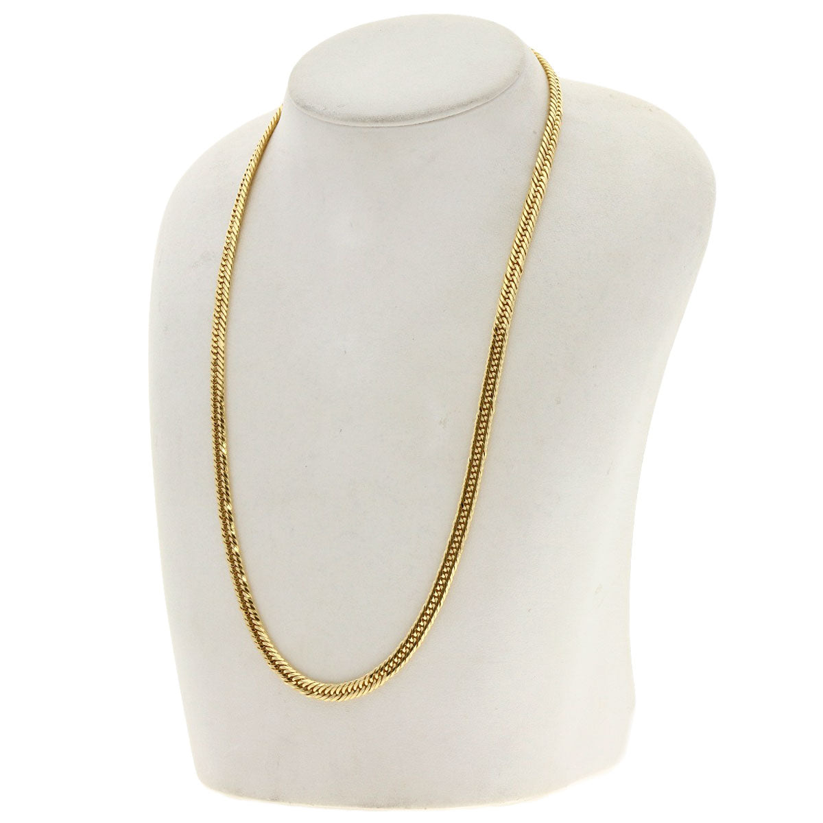 Curb chain Kihei triple 12 sides Necklace K18 Yellow Gold 30.4g　mens