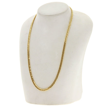Curb chain Kihei triple 12 sides Necklace K18 Yellow Gold 30.4g　mens