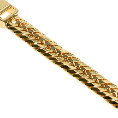 Curb chain Kihei triple 12 sides Necklace K18 Yellow Gold 30.4g　mens