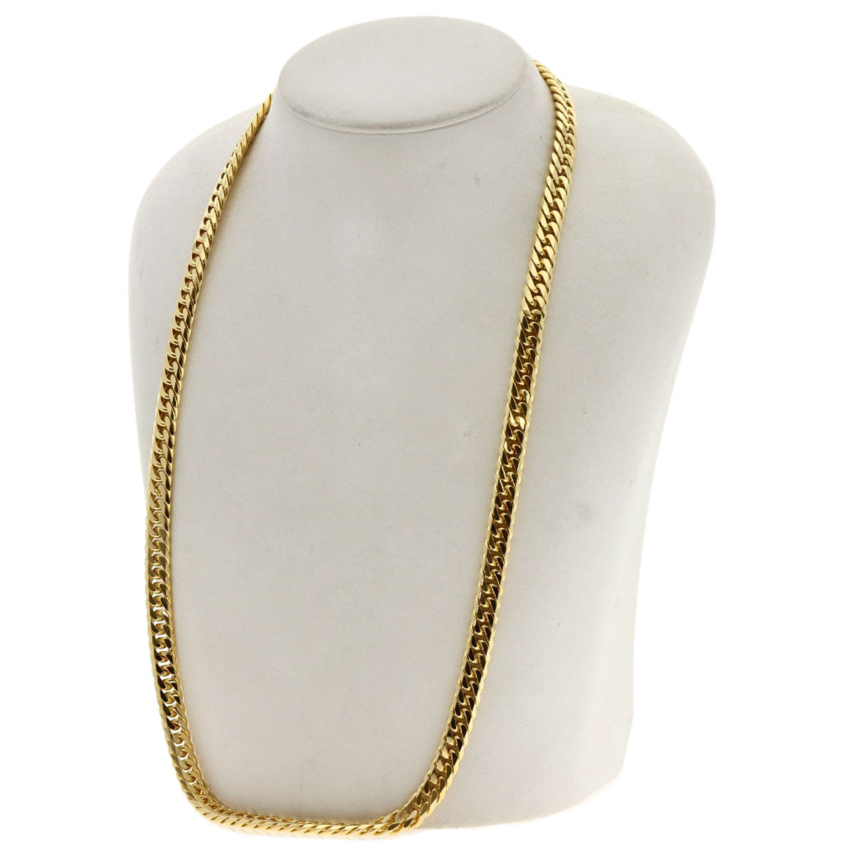 Curb chain Kihei W6 side Necklace K18 Yellow Gold 100g　mens