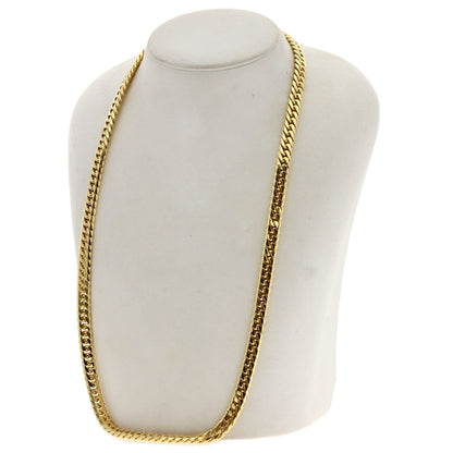 Curb chain Kihei W6 side Necklace K18 Yellow Gold 100g　mens