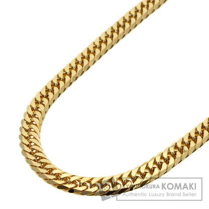 Curb chain Kihei W6 side Necklace K18 Yellow Gold 50.4g　mens