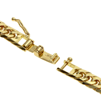 Curb chain Kihei W6 side Necklace K18 Yellow Gold 50.4g　mens