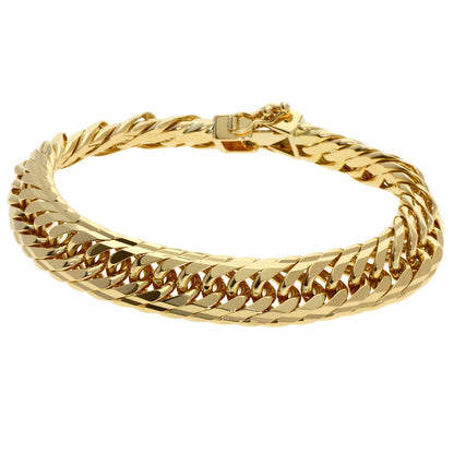 Curb chain, triple 16-sided. Bracelet K18 Yellow Gold 42.1g　mens