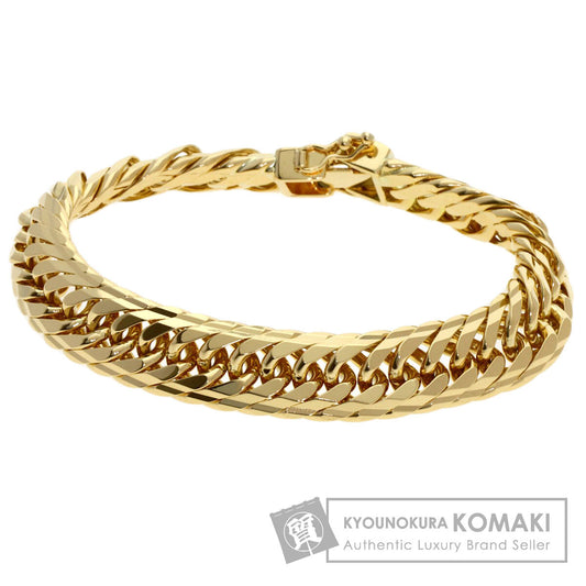 Curb chain, triple 16-sided. Bracelet K18 Yellow Gold 42.1g　unisex