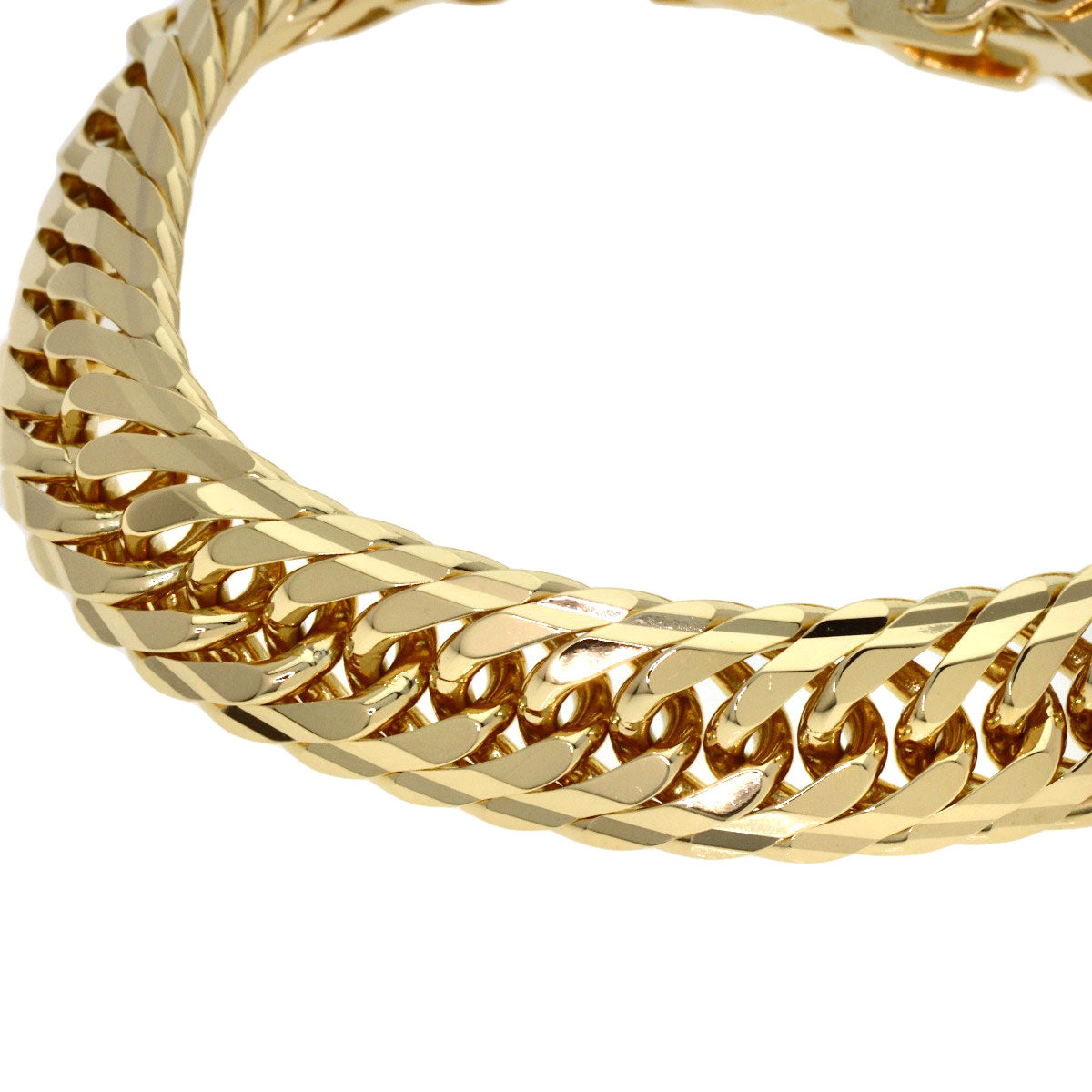 Curb chain, triple 16-sided. Bracelet K18 Yellow Gold 42.1g　mens