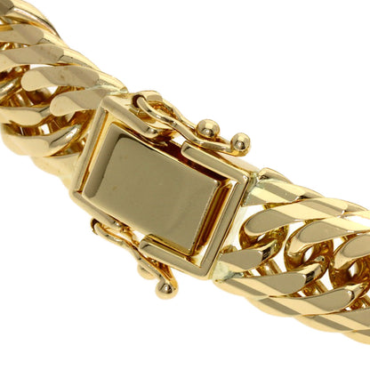 Curb chain, triple 16-sided. Bracelet K18 Yellow Gold 42.1g　mens