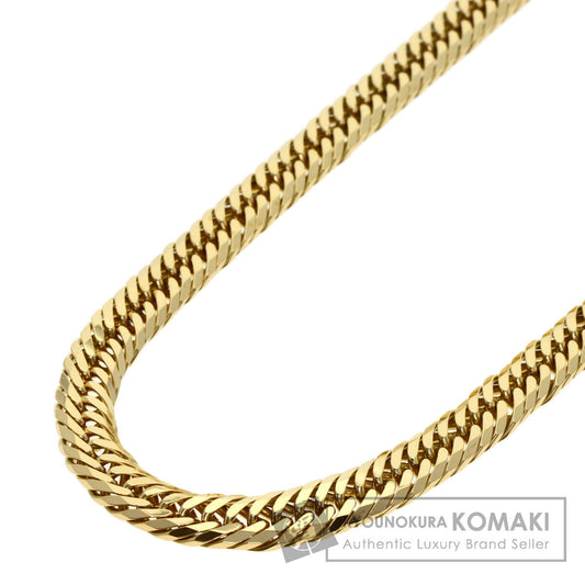 Curb chain, triple 8-sided. Necklace K18 Yellow Gold 49.3g　unisex