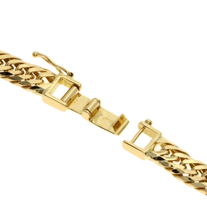Curb chain, triple 8-sided. Necklace K18 Yellow Gold 49.3g　unisex