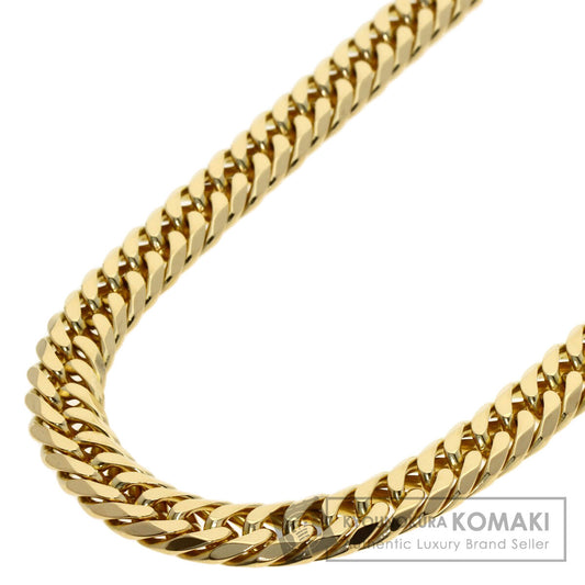 Curb chain Kihei W6 side Necklace K18 Yellow Gold 99.2g　unisex