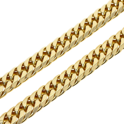 Curb chain Kihei W6 side Necklace K18 Yellow Gold 99.2g　mens