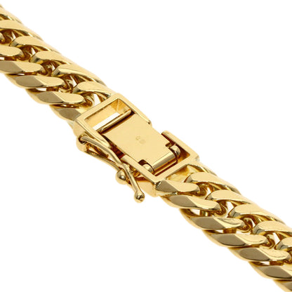 Curb chain Kihei W6 side Necklace K18 Yellow Gold 99.2g　mens