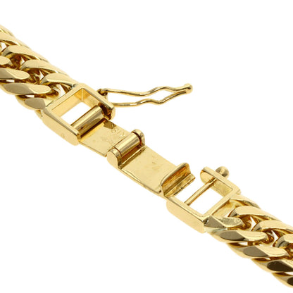 Curb chain Kihei W6 side Necklace K18 Yellow Gold 99.2g　mens