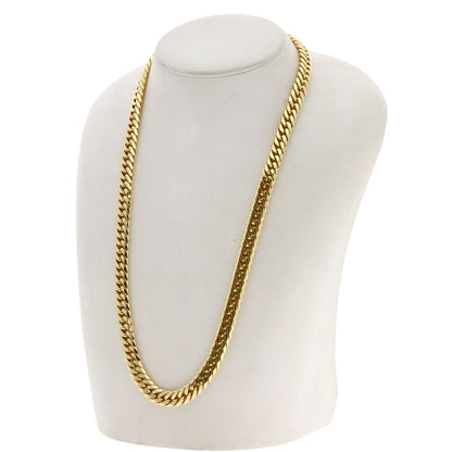 Curb chain Kihei W6 side Necklace K18 Yellow Gold 99.2g　mens