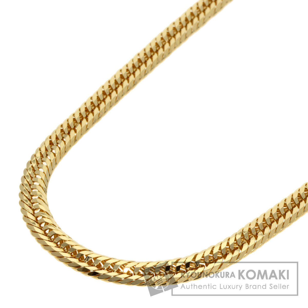 Curb chain Kihei triple 12 sides Necklace K18 Yellow Gold 30.4g　mens