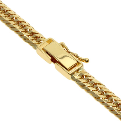 Curb chain Kihei triple 12 sides Necklace K18 Yellow Gold 30.4g　mens