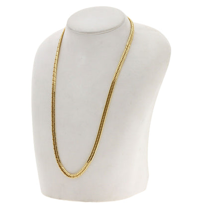 Curb chain Kihei triple 12 sides Necklace K18 Yellow Gold 30.4g　mens