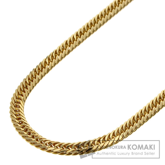 Curb chain, triple 8-sided. Necklace K18 Yellow Gold 29.8g　unisex
