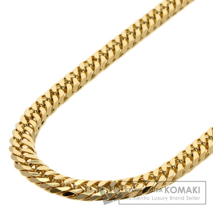 Curb chain Kihei W6 side Necklace K18 Yellow Gold 100.2g　mens