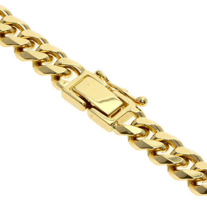 Curb chain Kihei 8 sides Necklace K18 Yellow Gold 72.3g　mens