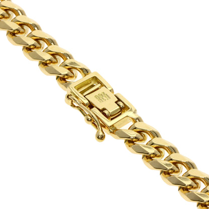 Curb chain Kihei 8 sides Necklace K18 Yellow Gold 72.3g　mens