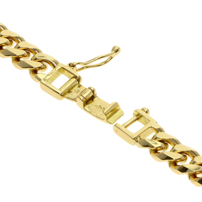 Curb chain Kihei 8 sides Necklace K18 Yellow Gold 72.3g　mens