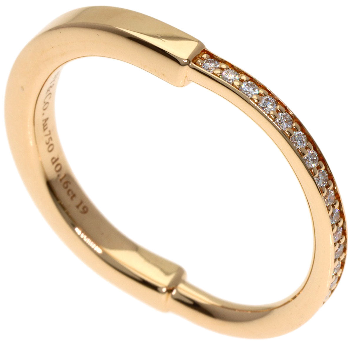 TIFFANY&Co. Rock Diamond Ring K18 Pink Gold Ladies [Used]
