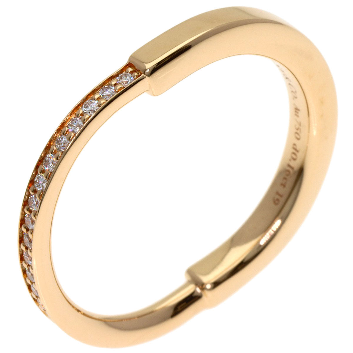 TIFFANY&Co. Rock Diamond Ring K18 Pink Gold Ladies [Used]