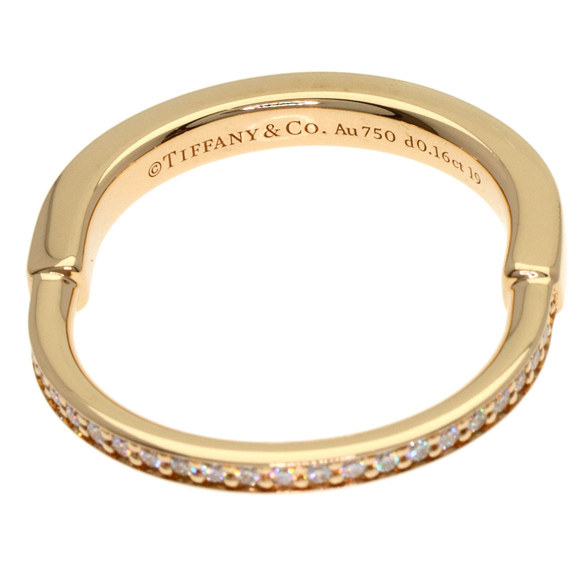 TIFFANY&Co. Rock Diamond Ring K18 Pink Gold Ladies [Used]