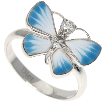 Dior Butterfly motif 1P diamond pinky ring Ring K18 White Gold Ladies [Used]