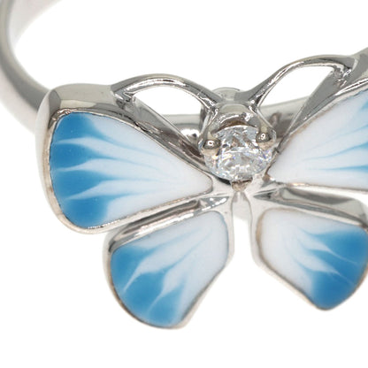 Dior Butterfly motif 1P diamond pinky ring Ring K18 White Gold Ladies [Used]